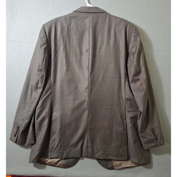 Daniel Cremieux Signature Loro Piana Italy Blazer 48R Dean Taupe Gray Wool Check - Picture 13 of 13